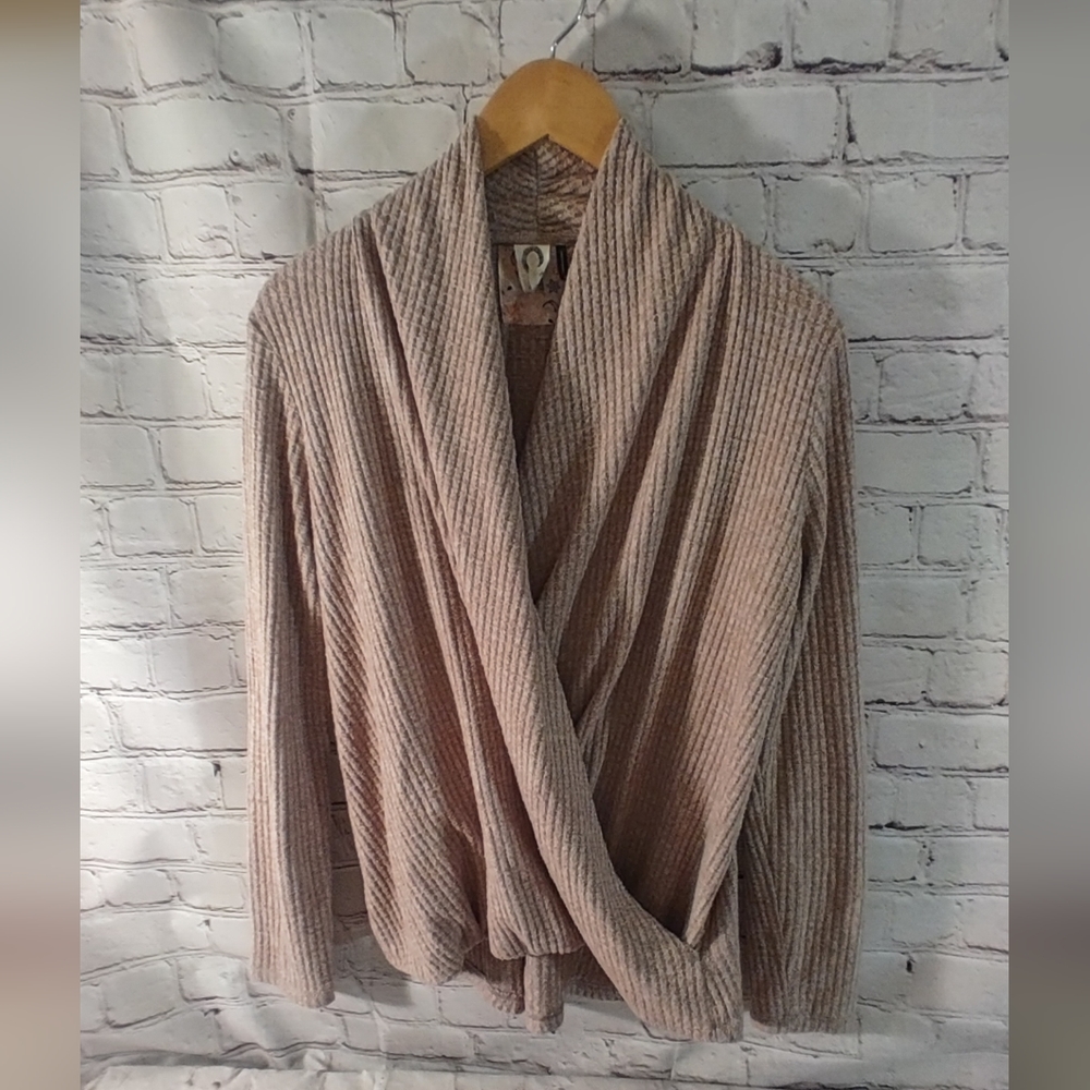 Anthropologie Akemi + Kin Wrap Top Boho Tan Sweater M